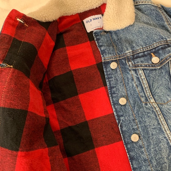 *NEW*  Flannel-Lined Jean Jacket with Sherpa Collar - Picture 8 of 9